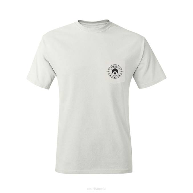 Osiris t-särk valge unisex põlise patu tasku särk Z26R33